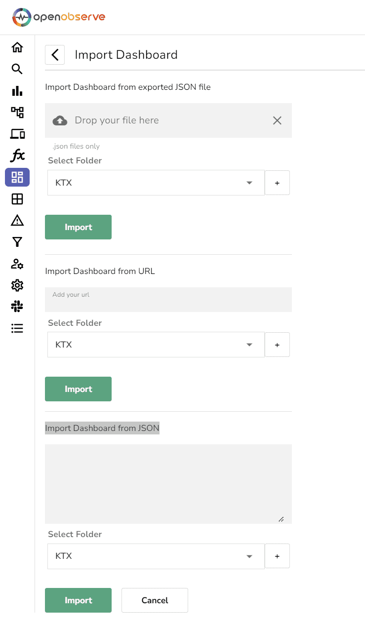 Import Dashboard